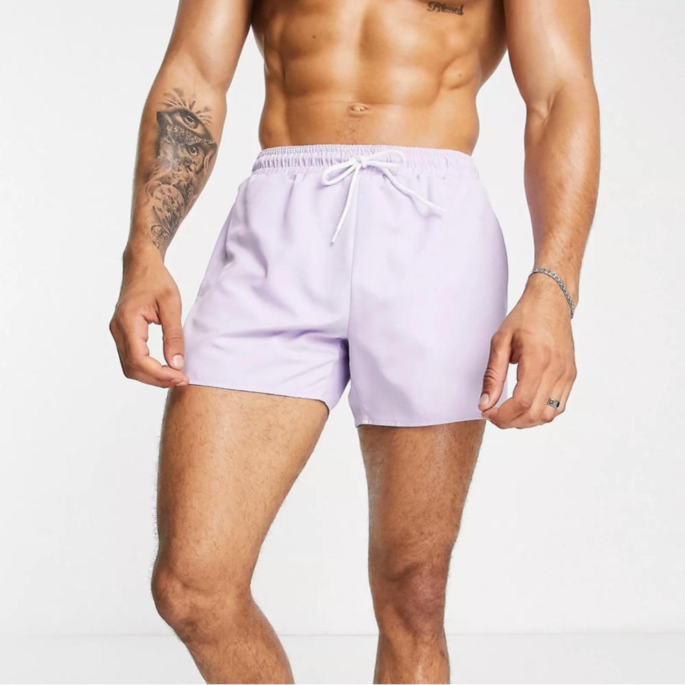 NWT Topman classic swim shorts in lilac